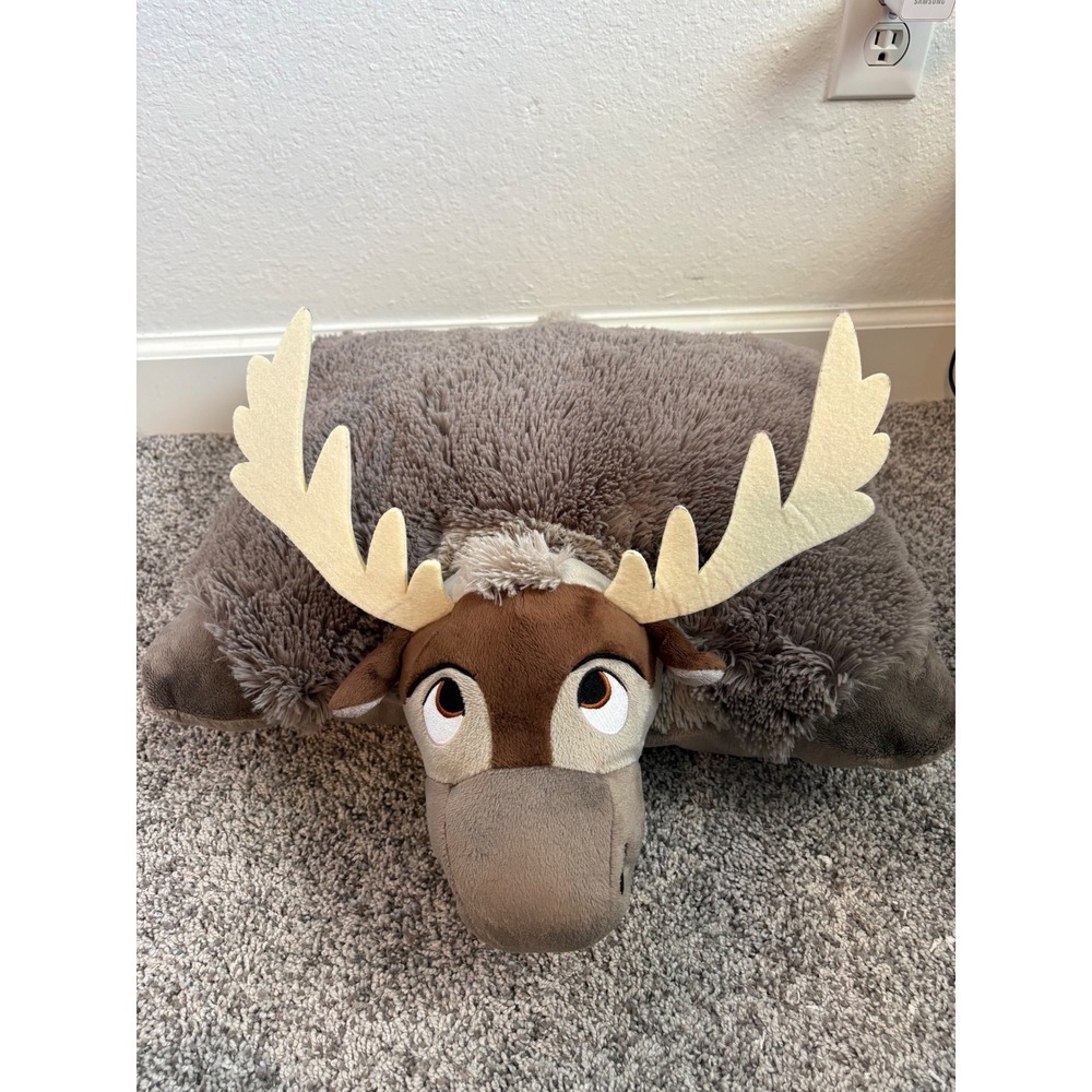 Disney‎ Frozen Sven Reindeer Pillow Pets Plush Brown Stuffed Animal Toy Large